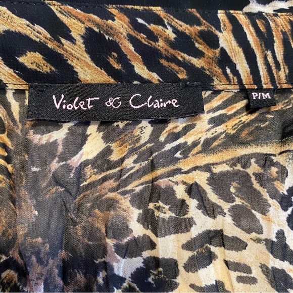 Violet & Claire SZ P/M GUC, button down, ruffle sleeve and front, peplum - Picture 6 of 8